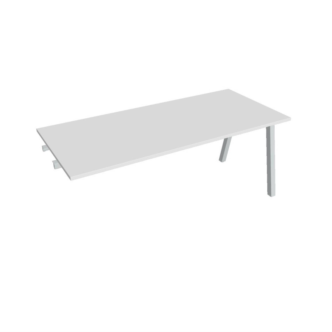 Jednací stůl Hobis Uni UJ A 1800 R - bílý/šedý, podélné řetězení 180 x 80 x 75 cm