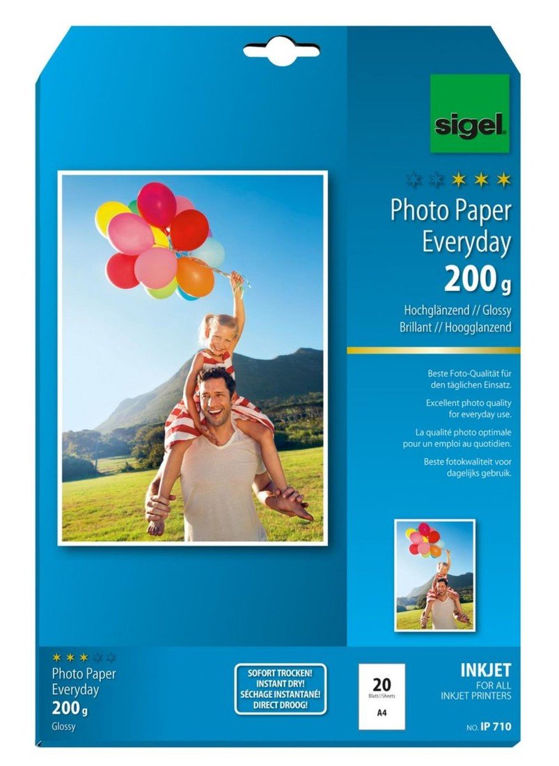 Fotopapír Sigel - A4, 200g/m2, lesklý, 20 listů