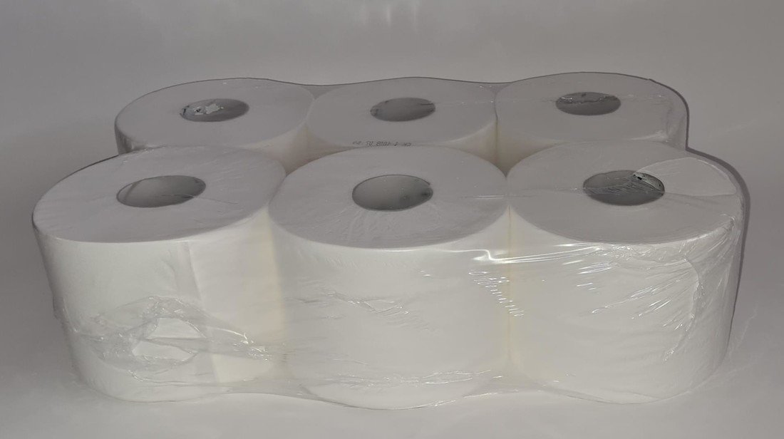 Paperdi Toaletní papír jumbo - 2vrstvý, bílý, 13,5 cm, 6 rolí