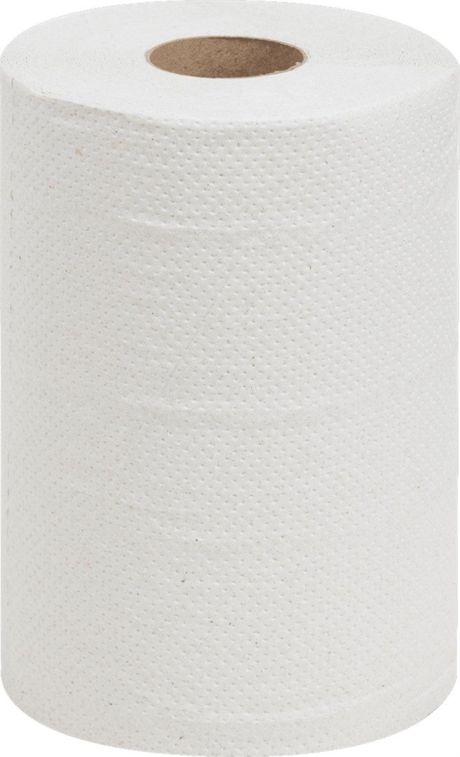 Papírové utěrky v roli Midi - 2vrstvé, bílý recykl, 6 rolí