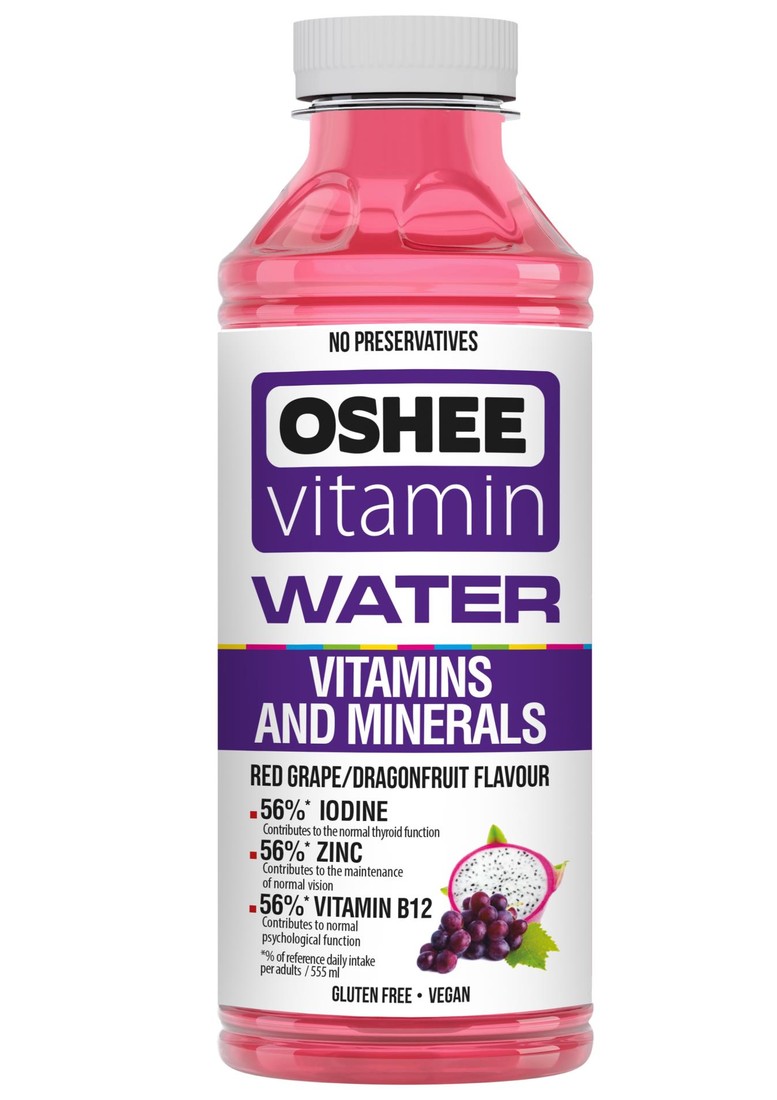 OSHEE Vitamínová voda OSHEE - hrozen a pitaya, 6x 555 ml