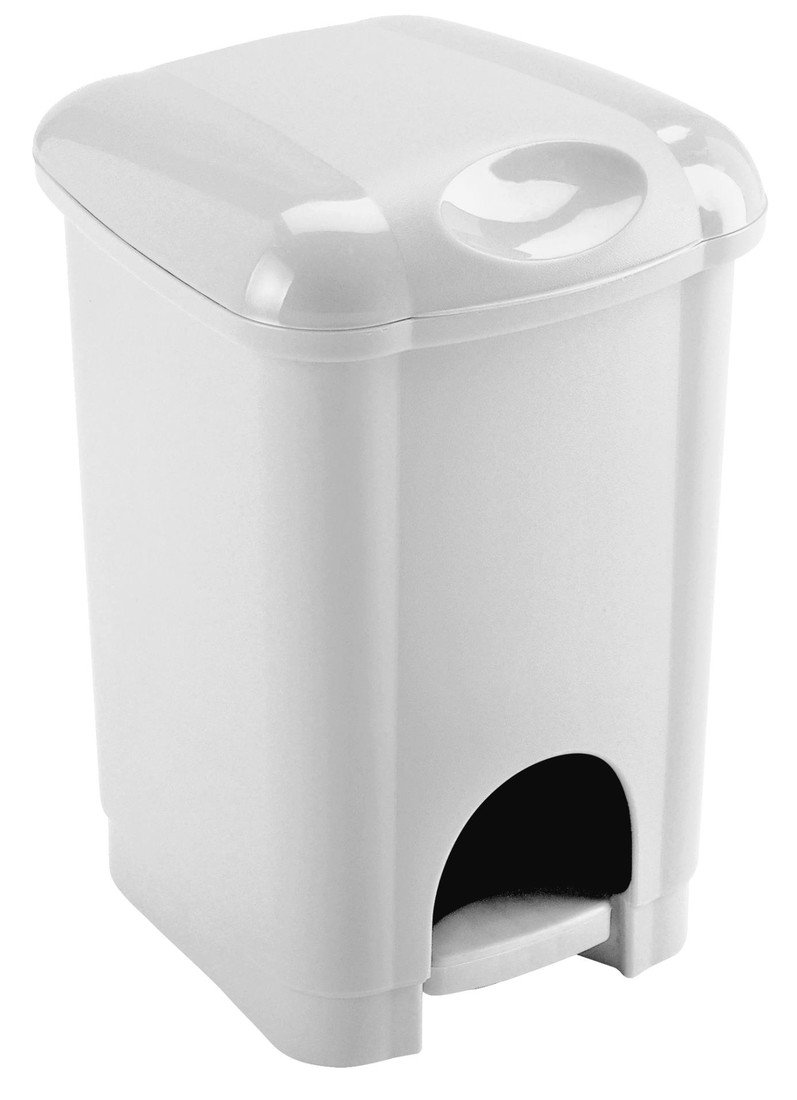 Odpakový koš - bílý/béžový, plastový, 6 l