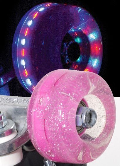 Rio - Roller Light Up 58mm - Pink Glitter (sada 4 koleček)