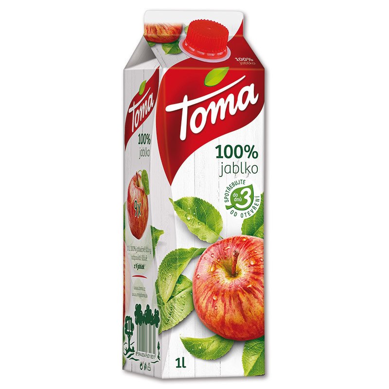 Džus Toma - jablko, 100%, 1 l