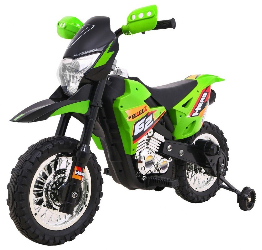 mamido Dětská elektrická motorka Cross Force zelená