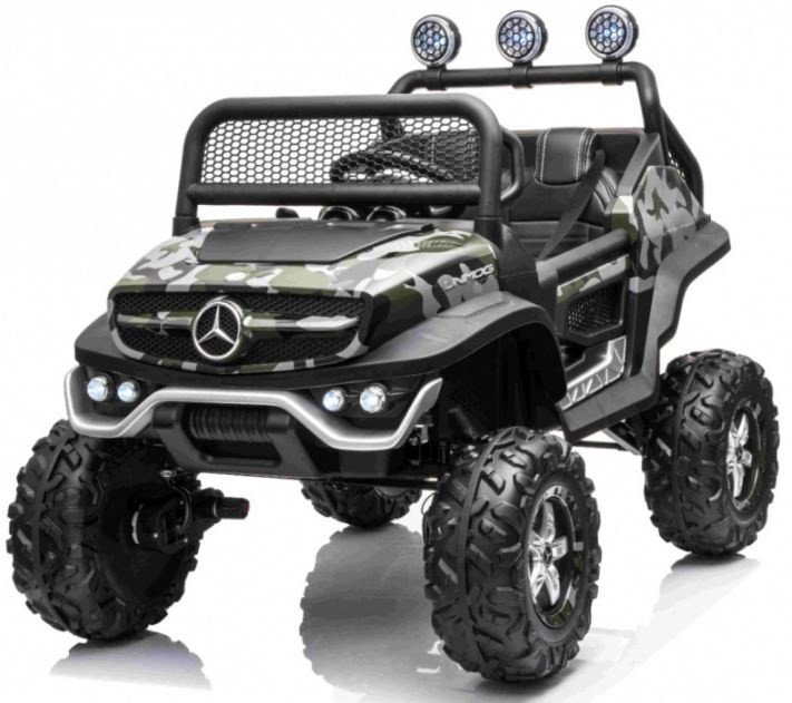 mamido Dětské elektrické autíčko Buggy Mercedes-Benz Unimog 4x4 lakované maskáčové