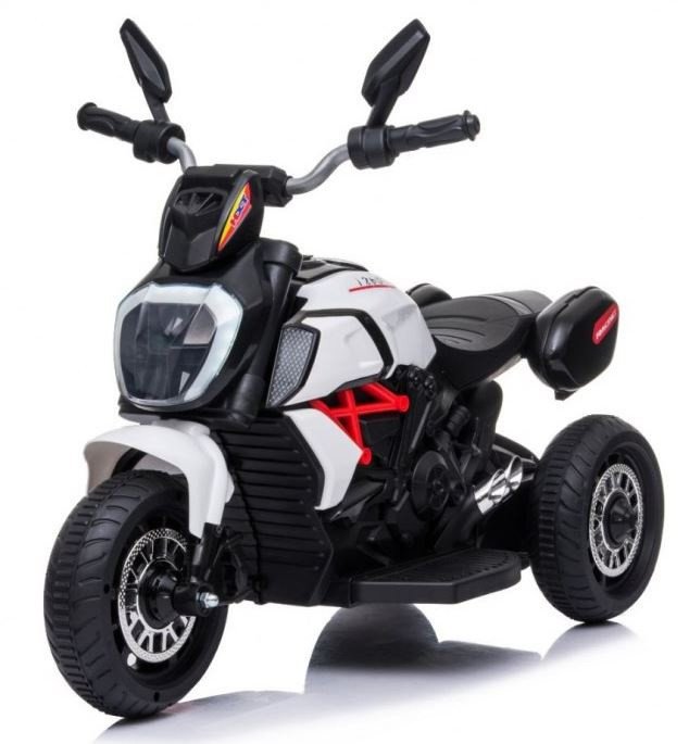 mamido Dětská elektrická motorka Fast Tourist bílá