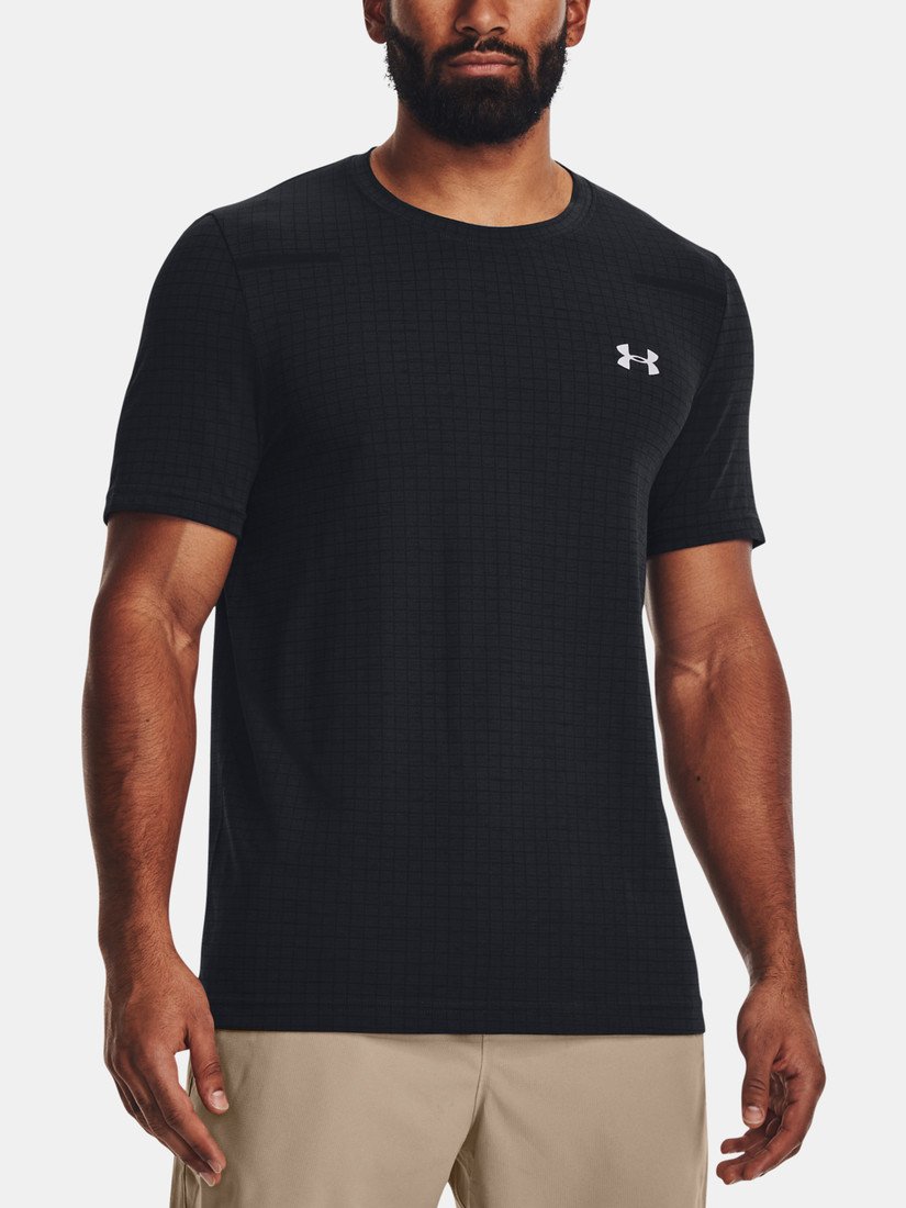 Under Armour Tričko UA Seamless Grid SS-BLK - Pánské