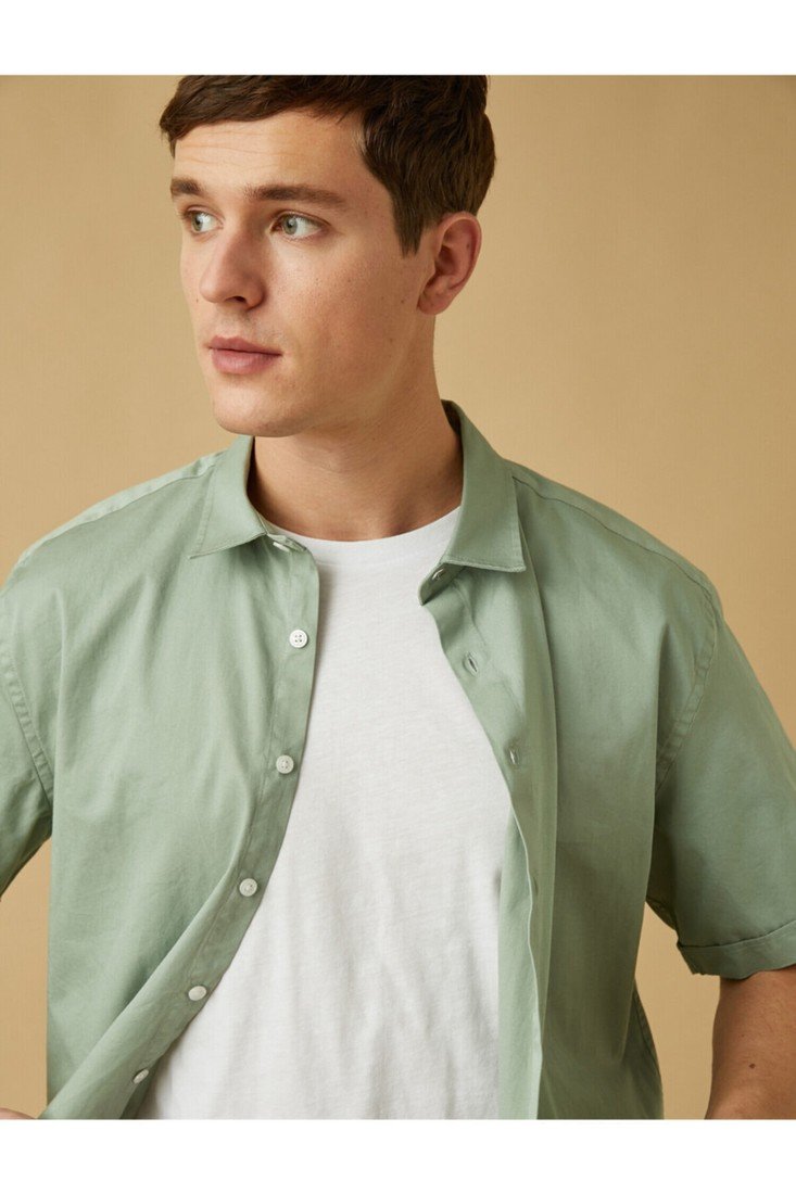 Koton Shirt - Green - Oversize