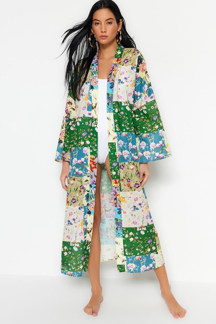 Trendyol Kimono & Caftan - White - Relaxed fit