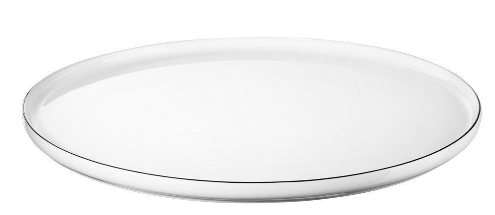 Dezertní talíř s proužkem 21 cm OCO LIGNE NOIRE ASA Selection - bílý