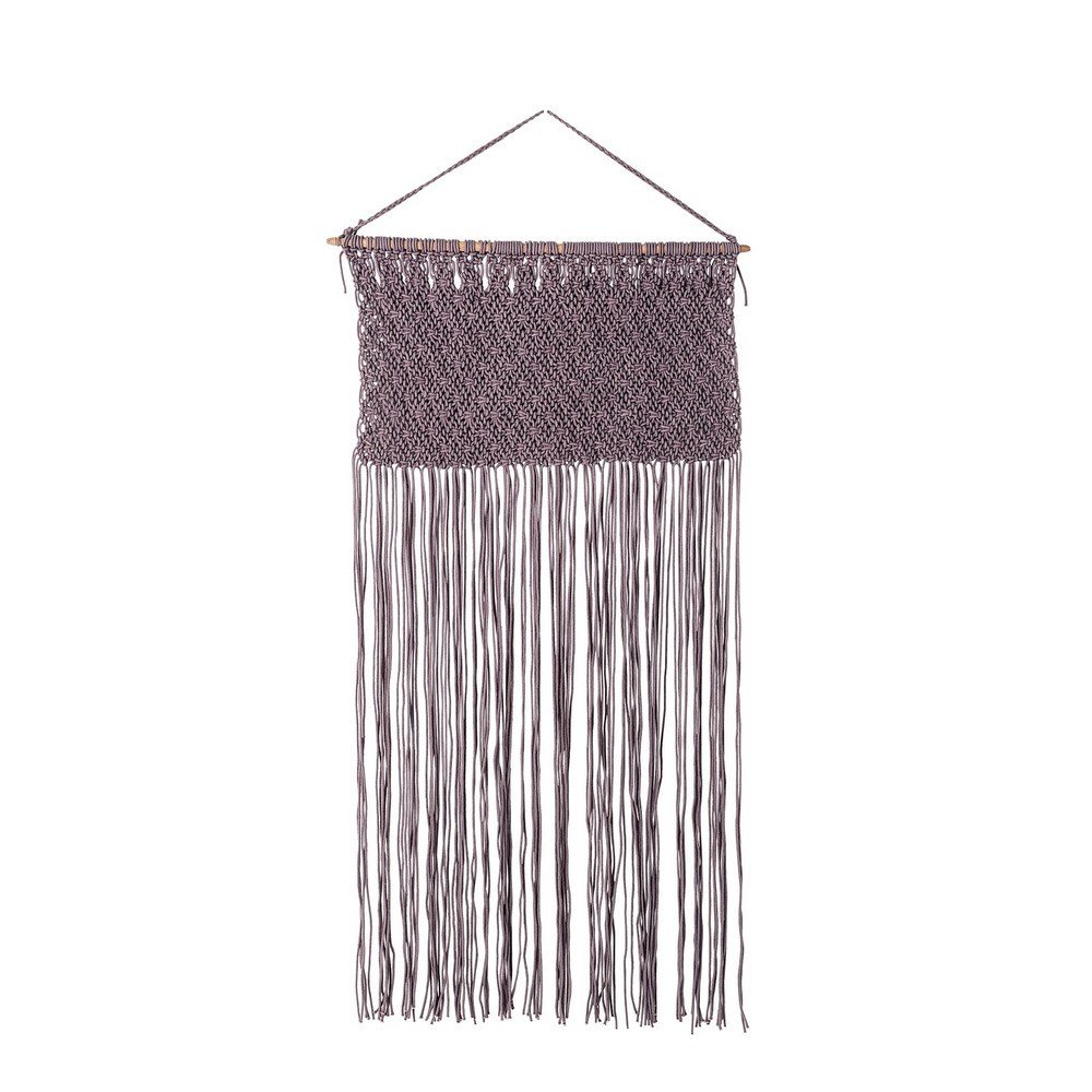 Dekorace na stěnu 90x60 cm MACRAME Bloomingville - šedá