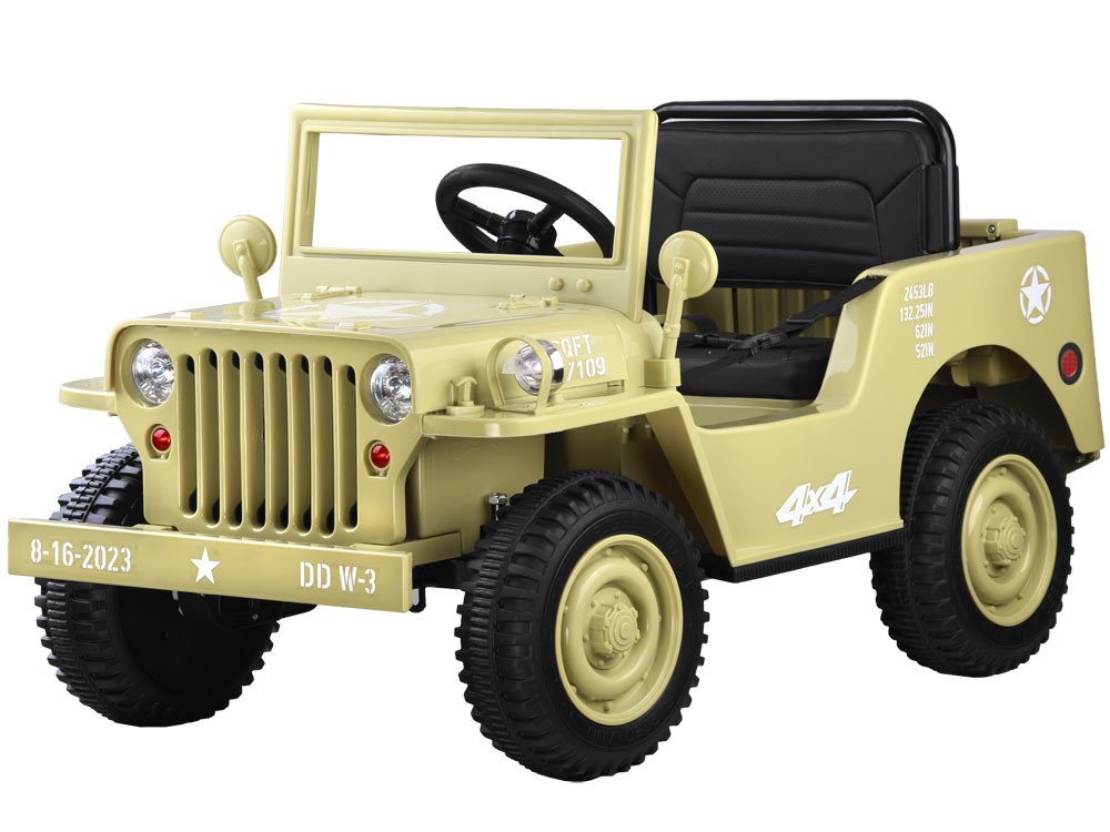 mamido Dětský elektrický jeep Willys Star 4x4 béžový