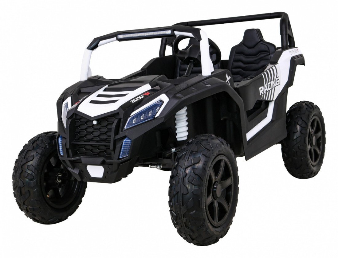 mamido Dětské elektrické autíčko Buggy UTV Strong 24V nafukovací kola bílé