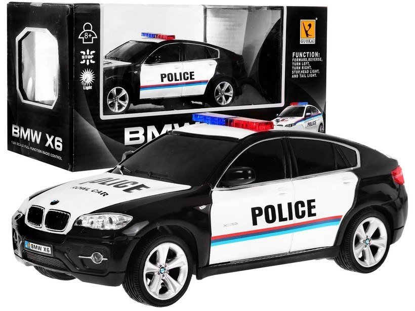 mamido Policejní autíčko na dálkové ovládání RC BMW X6 1:24