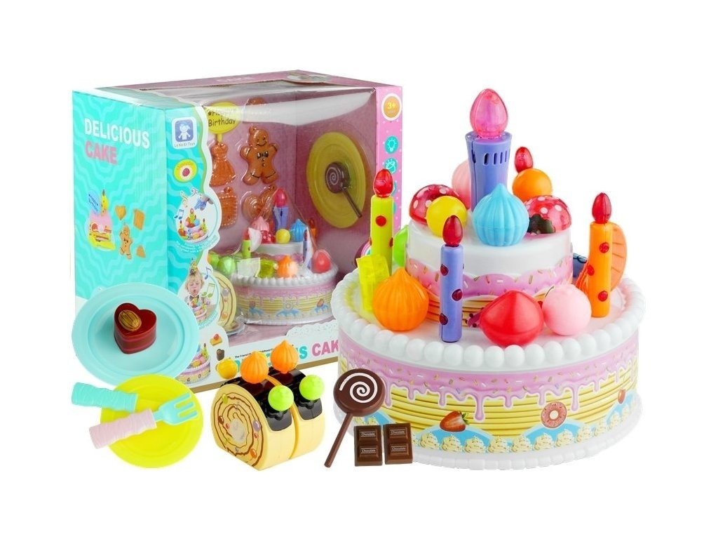 mamido Narozeninový dort se svíčkami a zmrzlinou set