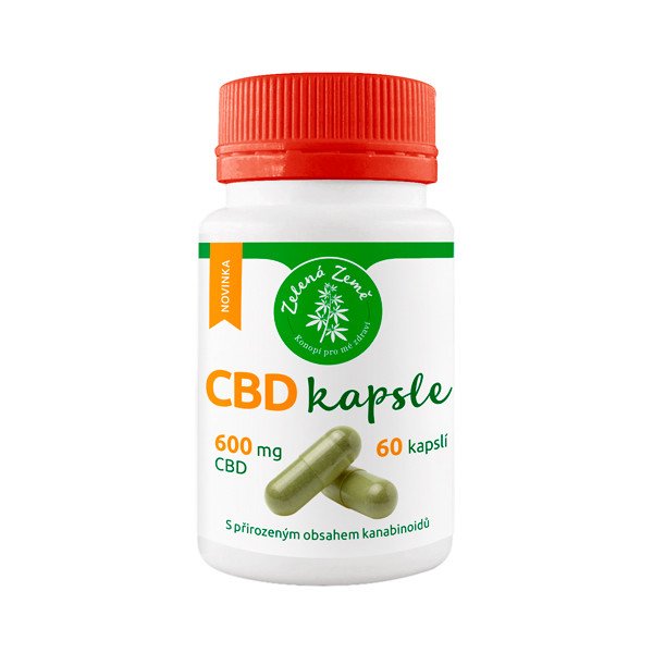 Zelená Země CBD kapsle 600 mg CBD - 60 ks