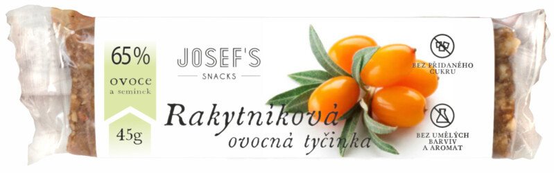 Josef 's snacks Josef's snacks Ovocná tyčinka rakytníková 45g