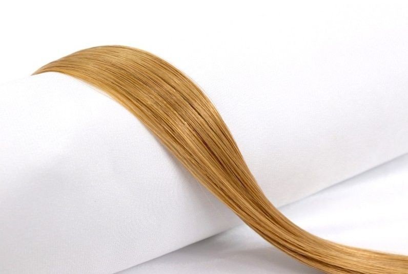 Beauty for You Slovanské vlasy - rovné prameny s plochým hrotem, vlasy 40 cm, pro keratinovou nebo ultrazvukovou metodu 12 caramel - karamelová