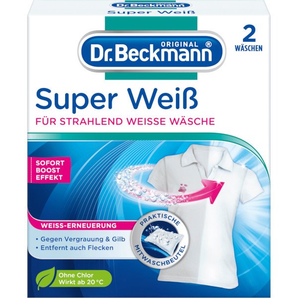 Dr. Beckmann (Německo) Dr. BECKMANN SUPER WEISS Bělící sáčky na prádlo 2x40g