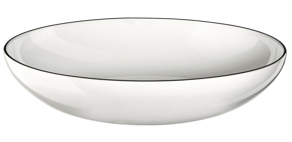 Talíř s proužkem na těstoviny/polévku 22 cm A TABLE LIGNE NOIR ASA Selection - bílý