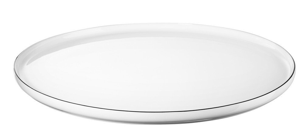 Mělký talíř s proužkem 27 cm OCO LIGNE NOIRE ASA Selection - bilý