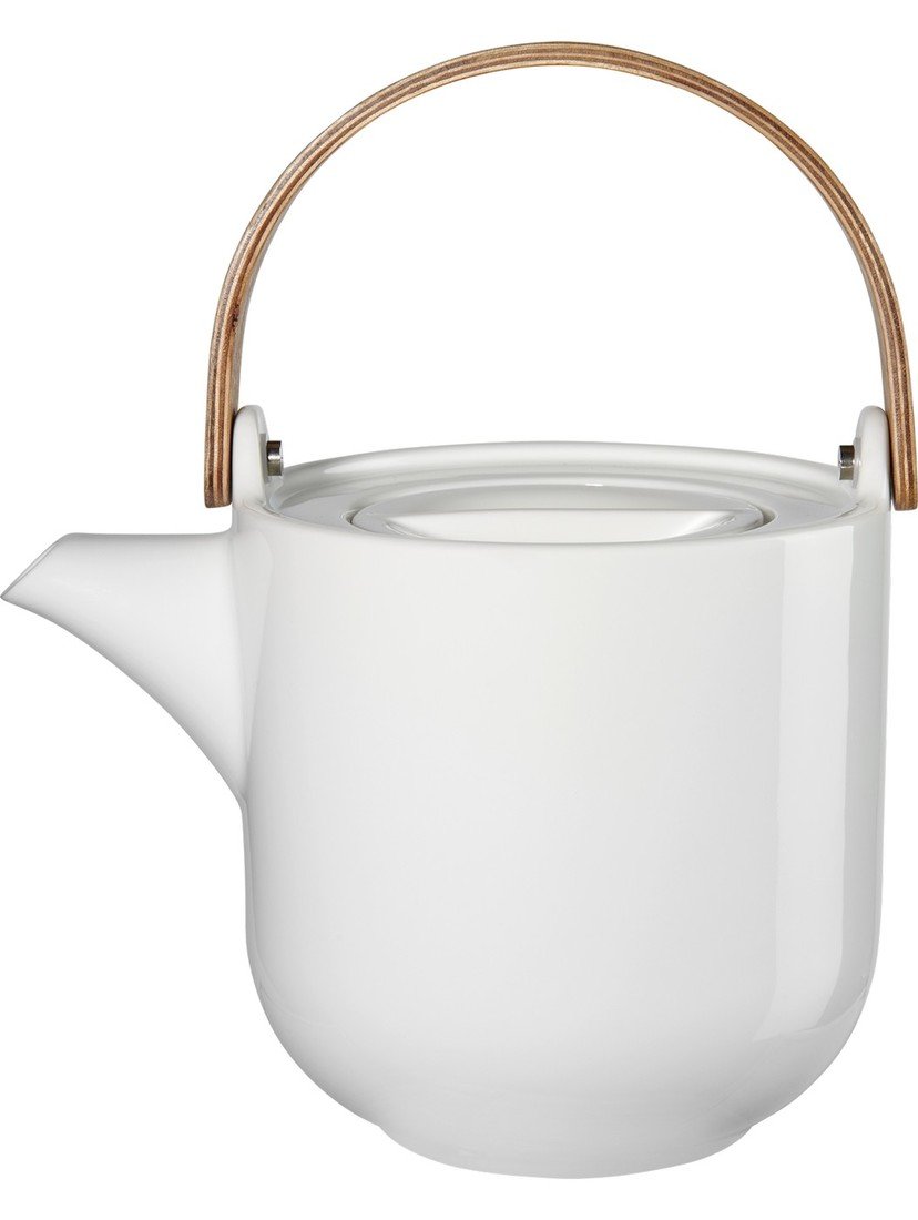 Porcelánová konvice s dřevěnou rukojetí 1 l COPPA YUKI ASA Selection - bílá
