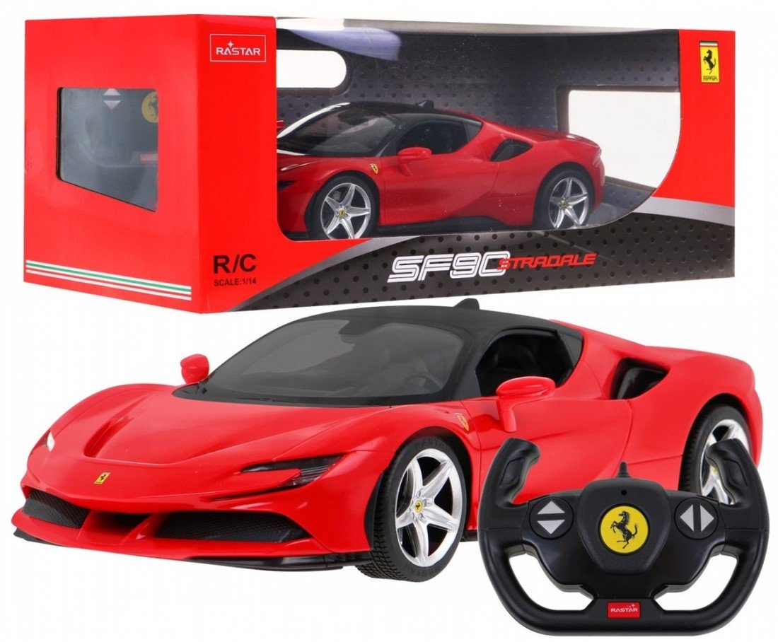 mamido Auto na dálkové ovládání RC Ferrari SF90 Rastar 1:14 červené