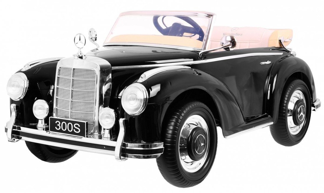 mamido Elektrické autíčko Mercedes Benz 300S Retro lakované černé