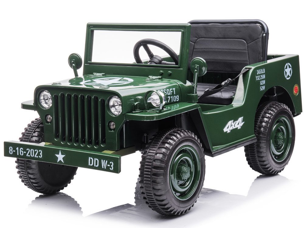 mamido Dětský elektrický jeep Willys Star 4x4 tmavě zelený