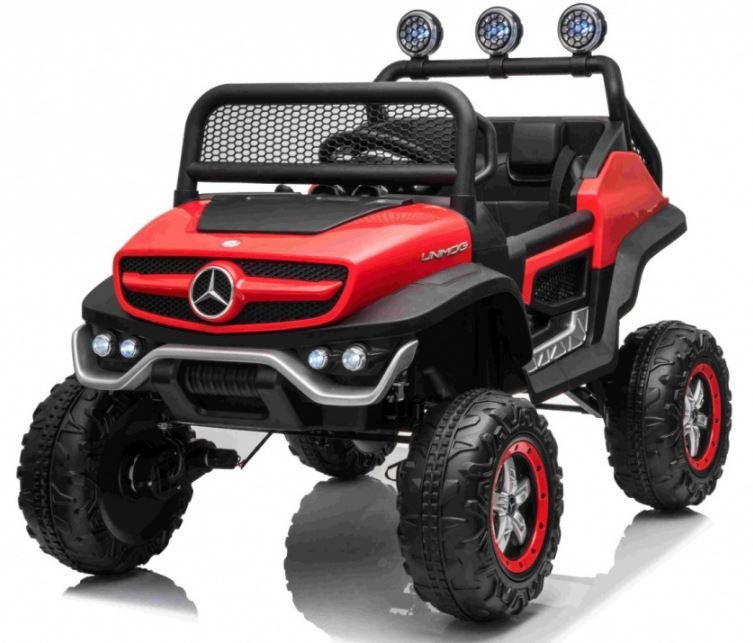 mamido Dětské elektrické autíčko Buggy Mercedes-Benz Unimog 4x4 červené