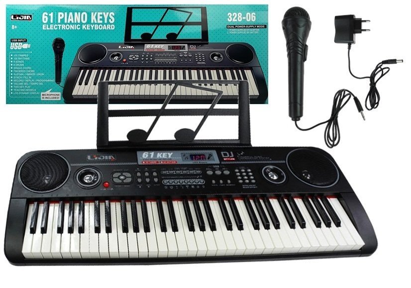 mamido Velký keyboard pro děti USB vstup + mikrofon