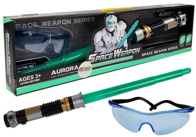 mamido Vesmírný světelný meč tyrkysový