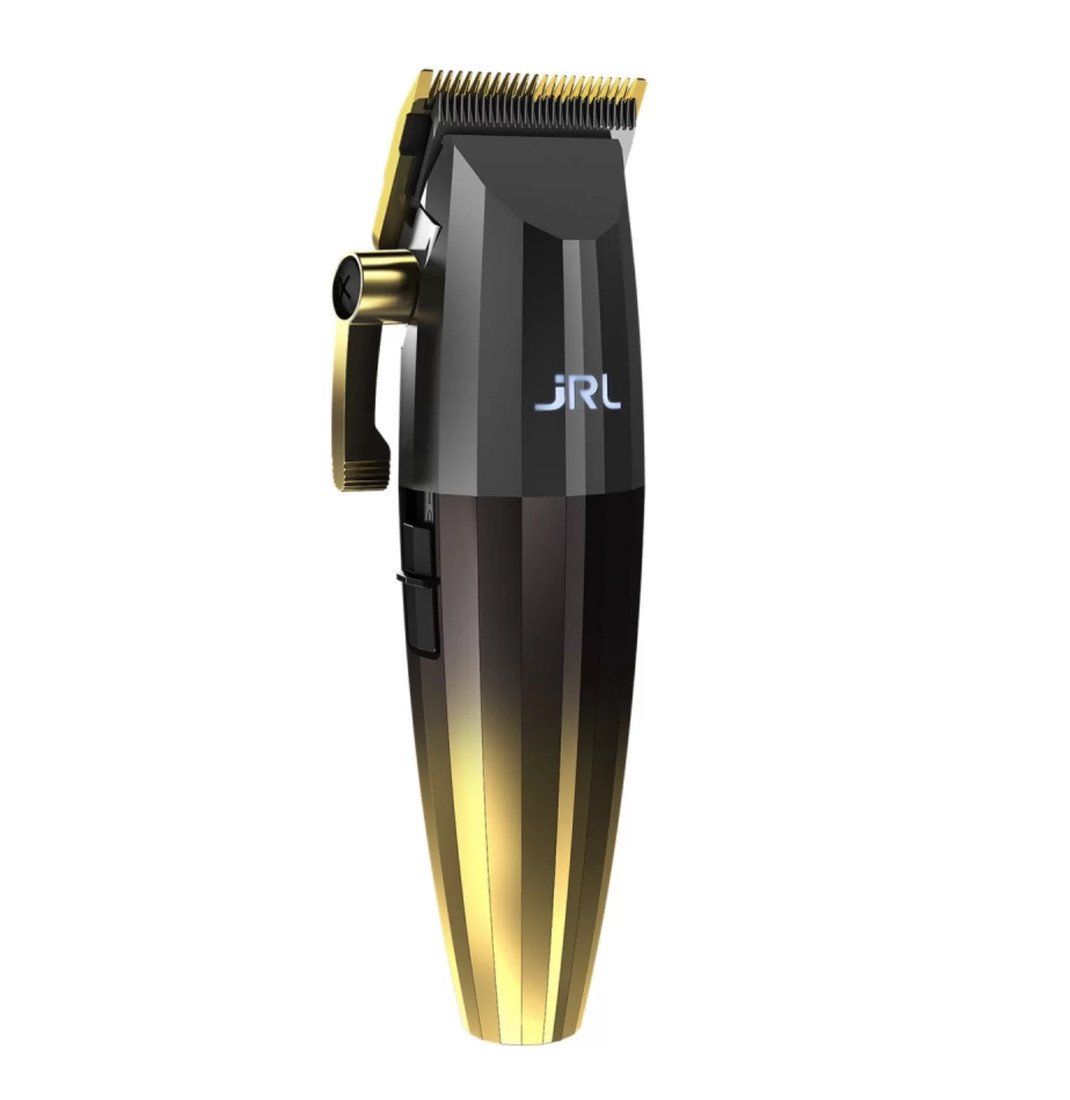 JRL FreshFade 2020C GOLD Clipper - profesionální střihací strojek na akumulátor + sprej na čištění 5v1, 400 ml