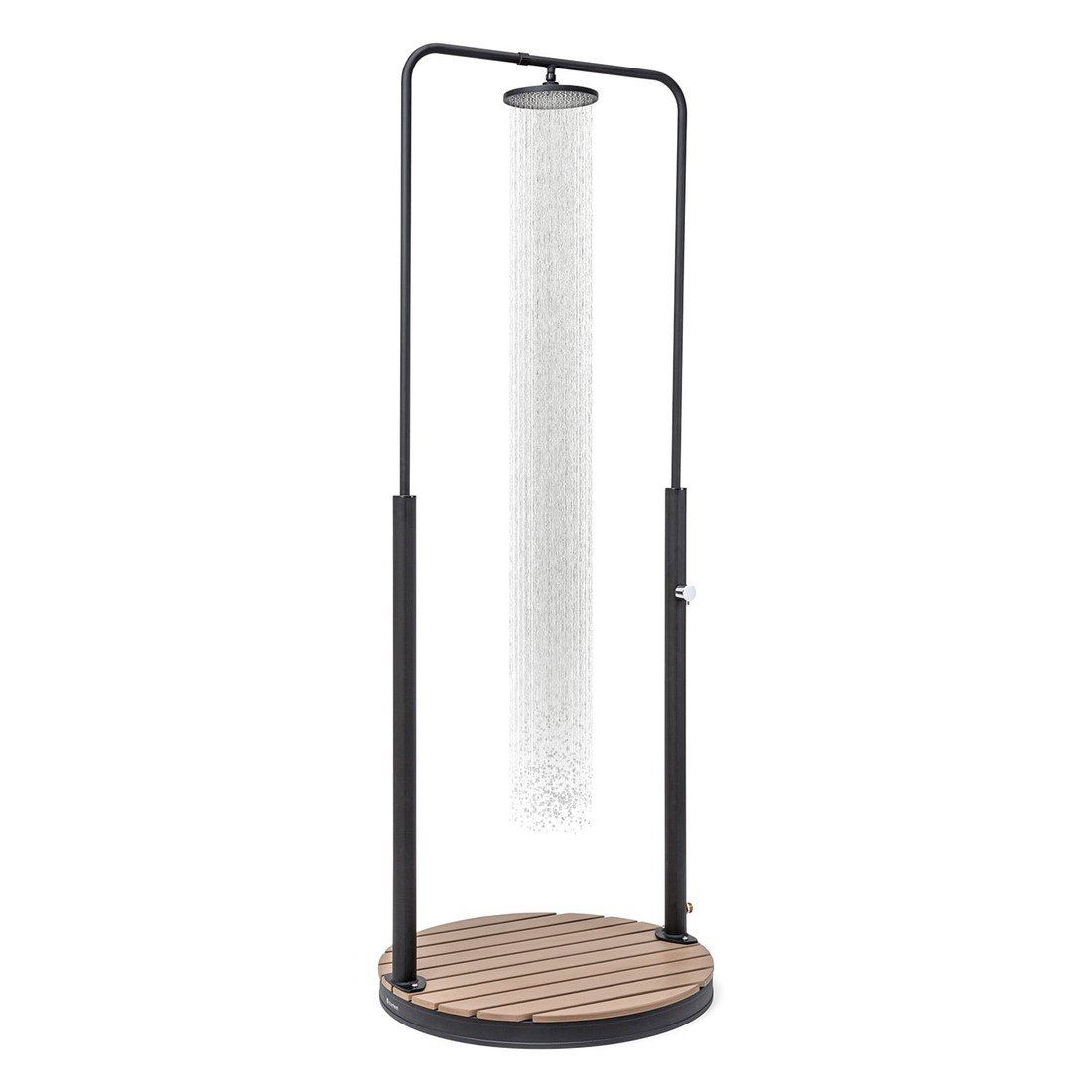 Blumfeldt Sumatra Falls RD, zahradní sprcha, WPC, hliník, Ø 80 cm, kulatá