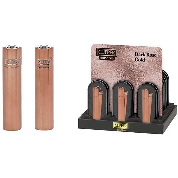 Zapalovač Clipper CMP11R Dark Rose Gold+Giftbox