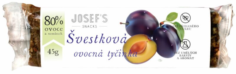 Josef 's snacks Josef's snacks Ovocná tyčinka švestková 45g