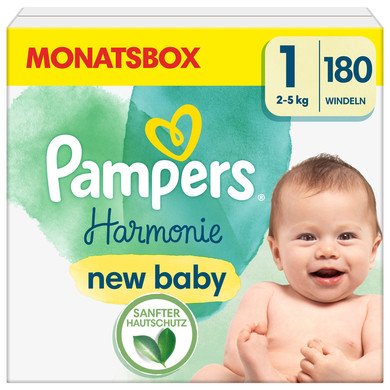 PAMPERS Harmonie Baby vel.1 - Měsíční balení 180 ks