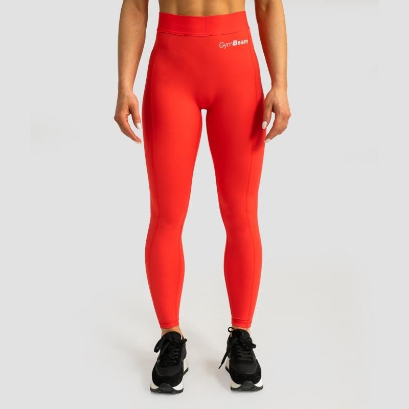 GymBeam Dámské legíny Limitless Hot Red