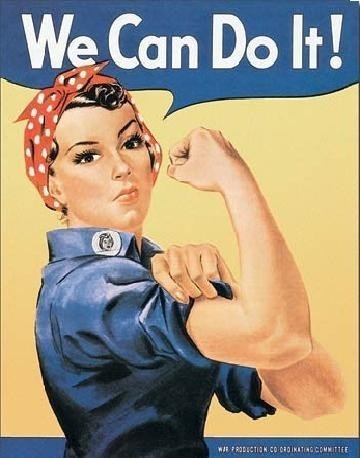 DESPERATE Plechová cedule ROSIE THE RIVETOR - we can do it, (32 x 41 cm)