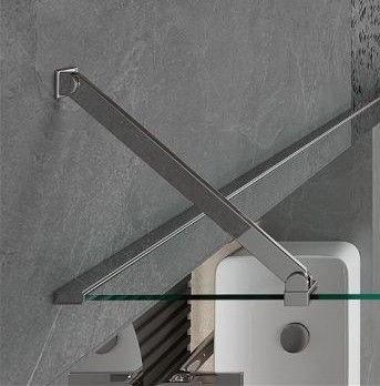 MEXEN NEXT stěnový profil + vzpěra chrom 895-01-01