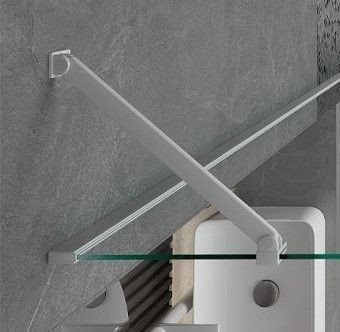 MEXEN NEXT stěnový profil + vzpěra bílá 895-01-20