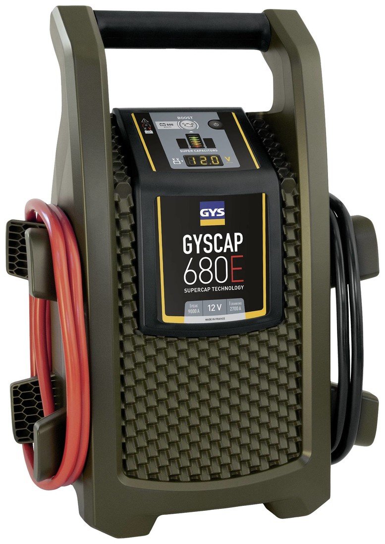 GYS systém pro rychlé startování auta Gyscap 680E 026773 Pomocný startovací proud (12 V)=1600 A  kondenzátorová technika (bez akumulátoru), indikátor stavu nabití