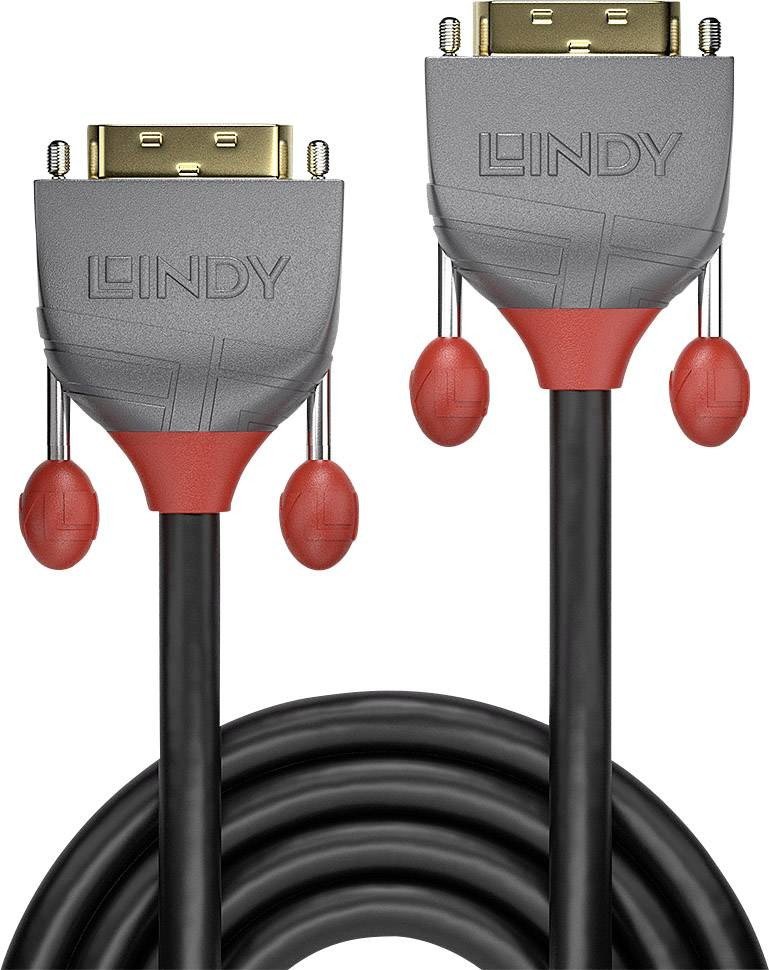 LINDY DVI kabel DVI-D 24 plus 1pol. Zástrčka, DVI-D 24 plus 1pol. Zástrčka 15.00 m černá 36227  DVI kabel