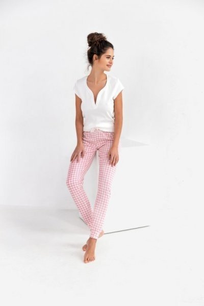 Sensis Anastasia Dámské pyžamo XL Ecru-Pink