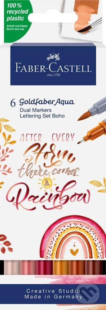 Popisovače Goldfaber Aqua Dual 6 kusov Boho set - Faber-Castell