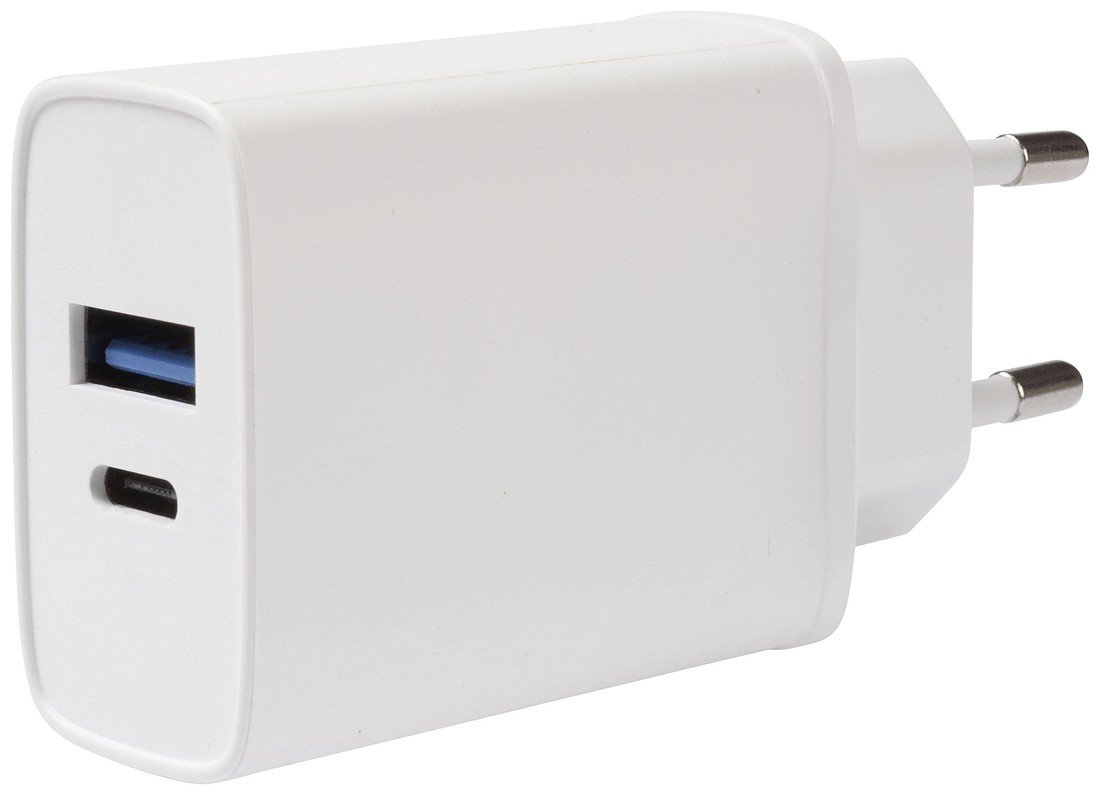 Vivanco TCVVDUALUSB20W nabíječka na telefon s funkcí rychlonabíjení USB-A, USB-C®  bílá