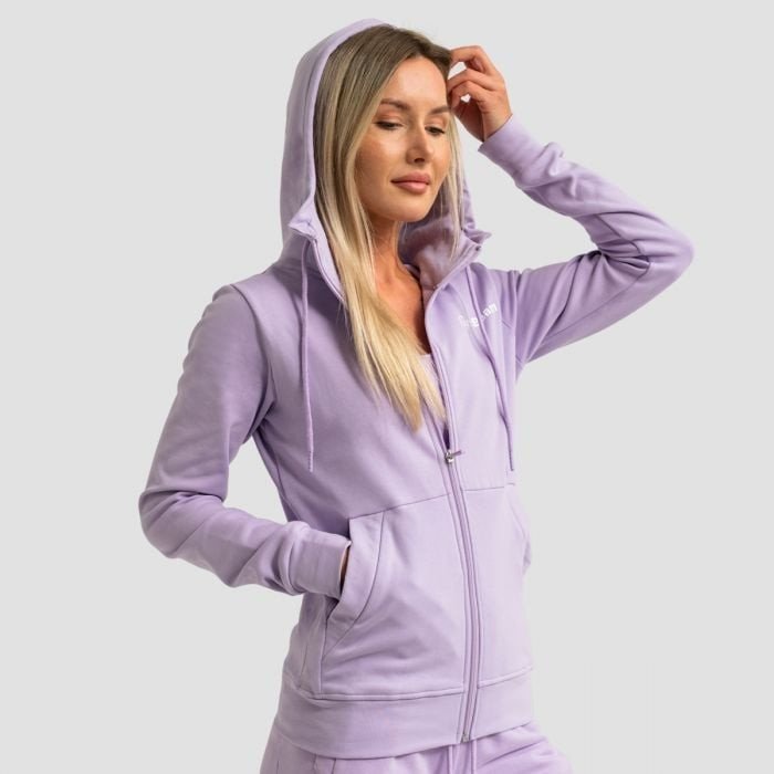 Dámská mikina se zipem Limitless Lavender XL - GymBeam