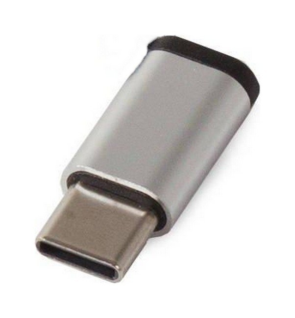 Adaptér TopQ USB-C -microUSB stříbrný 92785