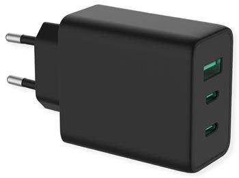 Napájecí adaptér síťový (230V) - 1x USB A + 2x USB C s PD, GaN, 65W